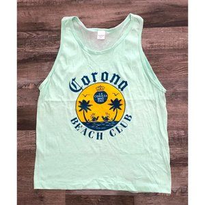 Corona Beach Club La Cerveza Mas Fina Adult Small Blue Tank Top Shirt